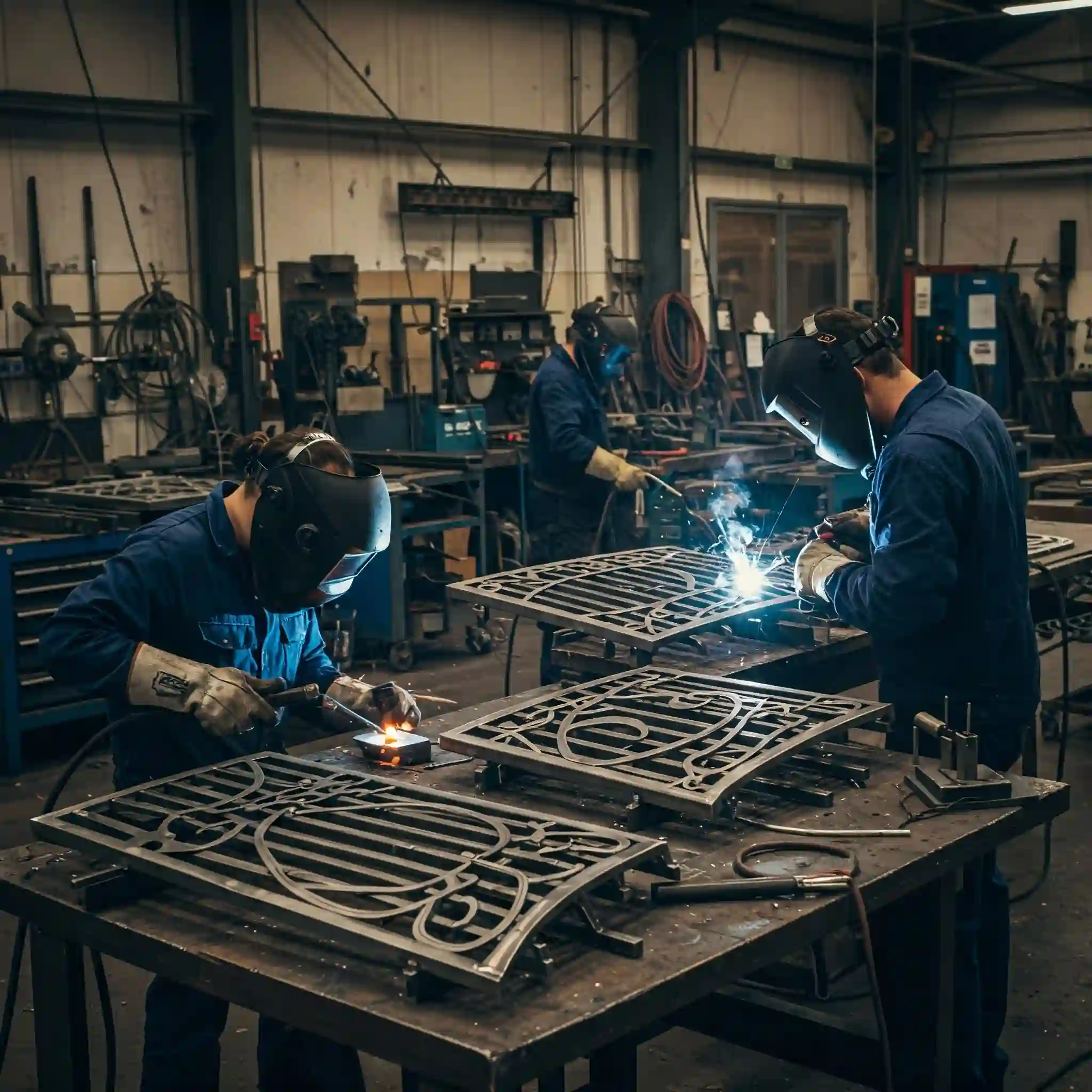 Custom wrought iron gates and metal railings fabrication in the UK